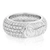 14K White Gold Custom Fingerprint Ring Round Diamond Eternity Band 4.35ct -Its Hot Jewelry Shop 14k custom fingerprint round diamond eternity band 435ct mainwh