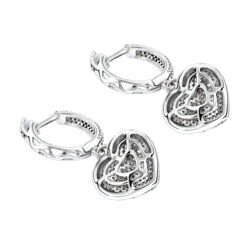 14K White Gold Dangle Diamond Heart Earrings 1 Ct 11 14K White Gold Dangle Diamond Heart Earrings 1 Ct -Its Hot Jewelry Shop 14k dangle diamond heart earrings 135ct p 22380 backwh