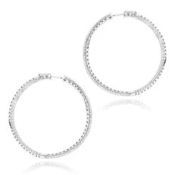 14K White Gold Dazzling 2 Inch Diamond Hoop Earrings Inside Out 7ct 11 14K White Gold Dazzling 2 Inch Diamond Hoop Earrings Inside Out 7ct -Its Hot Jewelry Shop 14k dazzling diamond hoop earrings inside out 690ct p 6420 backwh