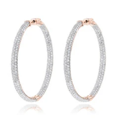 14K White Gold Dazzling 2 Inch Diamond Hoop Earrings Inside Out 7ct 10 14K White Gold Dazzling 2 Inch Diamond Hoop Earrings Inside Out 7ct -Its Hot Jewelry Shop 14k dazzling diamond hoop earrings inside out 690ct p 6420 ro