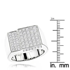 14K White Gold Designer Diamond Ring 1.55ct -Its Hot Jewelry Shop 14k designer diamond ring 155ct p 40409 rulerwh