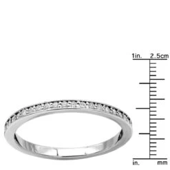 Thin 14K White Gold Designer Diamond Wedding Band 0.21ct -Its Hot Jewelry Shop 14k designer diamond wedding band 021ct p 35114 rulerwh