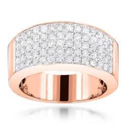 14K Yellow Gold Designer Diamond Wedding Band Women's Or Men's Pave Diamond Ring -Its Hot Jewelry Shop 14k designer diamond wedding band 167ct p 40411 ro