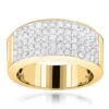 14K Yellow Gold Designer Diamond Wedding Band Women's Or Men's Pave Diamond Ring -Its Hot Jewelry Shop 14k designer diamond wedding band 167ct p 40411 ye