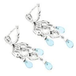14K White Gold Diamond Chandelier Earrings Blue Topaz 0.37ct 11 14K White Gold Diamond Chandelier Earrings Blue Topaz 0.37ct -Its Hot Jewelry Shop 14k diamond chandelier earrings blue topaz 037ct p 22416 backwh