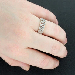 14K Yellow Gold Ladies Diamond Circle Ring 0.33ct -Its Hot Jewelry Shop 14k diamond circle ring 033ct p 41201bod