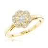 Flower 14K Yellow Gold Ladies Diamond Cluster Ring 0.4 Ct -Its Hot Jewelry Shop 14k diamond cluster ring 046ct p 41166 ye