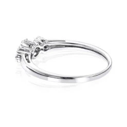 Thin 14K White Gold Diamond Cluster For Women Ring Past Present Future 0.25ct -Its Hot Jewelry Shop 14k diamond cluster ring past present future 030ct p 58 backwh