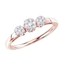 Thin 14K White Gold Diamond Cluster For Women Ring Past Present Future 0.25ct -Its Hot Jewelry Shop 14k diamond cluster ring past present future 030ct p 58 ro