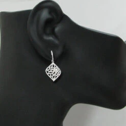 14K White Gold Diamond Filigree Earrings 1.35ct -Its Hot Jewelry Shop 14k diamond filigree earrings 135ct p 42034bod