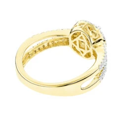 14K Yellow Gold Diamond Flower Cluster Ring For Women 1 Carat -Its Hot Jewelry Shop 14k diamond flower cluster ring 095ct p 40450 backye