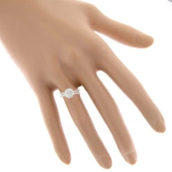 14K Yellow Gold Diamond Flower Cluster Ring For Women 1 Carat -Its Hot Jewelry Shop 14k diamond flower cluster ring 095ct p 40450 bodwh