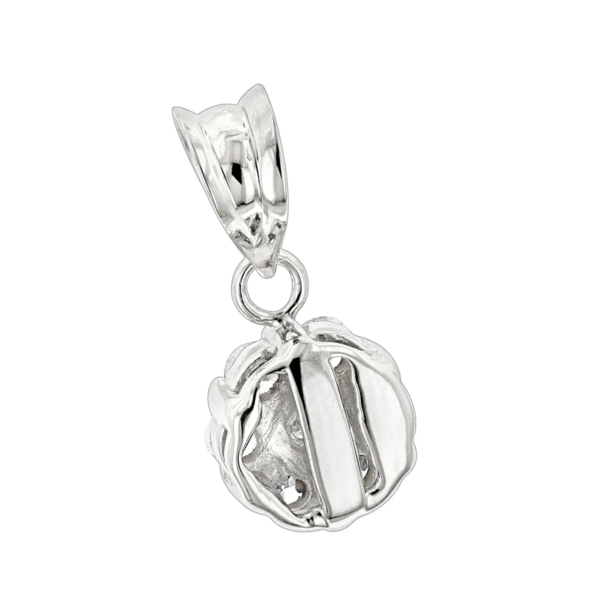 14K White Gold Diamond Flower Pendant 0.50ct 6 14K White Gold Diamond Flower Pendant 0.50ct - Image 4