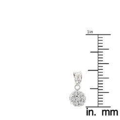 14K White Gold Diamond Flower Pendant 0.50ct 12 14K White Gold Diamond Flower Pendant 0.50ct -Its Hot Jewelry Shop 14k diamond flower pendant 060ct p 22547 rulerwh