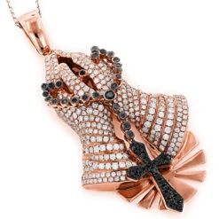 14K Yellow Gold Diamond Praying Hands Rosary Cross Pendant 6ct -Its Hot Jewelry Shop 14k diamond praying hands pendant 629ct p 40389 ro