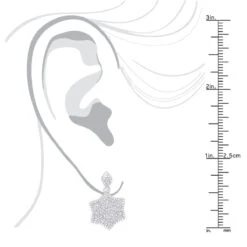 14K White Gold Diamond Star Drop Earrings For Women 0.75ct -Its Hot Jewelry Shop 14k diamond star of david earrings 075ct p 42033 bodwh