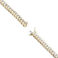 14K Yellow Gold Round Diamond Tennis Bracelet Half Bezel Setting 8ct -Its Hot Jewelry Shop 14k diamond tennis bracelet half bezel setting 8ct p 22516 backro