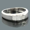 14K White Gold Unique Diamond Wedding Bands For Men Princess Cut Diamonds -Its Hot Jewelry Shop 14k diamond wedding bands collection item 043ct p 6676