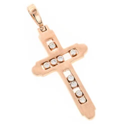 14K Yellow Gold Floating Diamond Cross Pendant LUCCELLO Monte Carlo 10 14K Yellow Gold Floating Diamond Cross Pendant LUCCELLO Monte Carlo -Its Hot Jewelry Shop 14k floating diamond cross pendant luccello monte carlo p 6576 ro