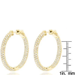 14K White Gold 1 3/8 Inch Diamond Hoop Earrings Inside Out 4.40ct 13 14K White Gold 1 3/8 Inch Diamond Hoop Earrings Inside Out 4.40ct -Its Hot Jewelry Shop 14k gold 1 inch diamond hoop earrings inside out 440ct p 6283 rulerye