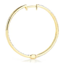 14K Yellow Gold 1 Row Inside Out Diamond Hoop Earrings 3.15ct 11 14K Yellow Gold 1 Row Inside Out Diamond Hoop Earrings 3.15ct -Its Hot Jewelry Shop 14k gold 1 row inside out diamond hoop earrings 315ct p 5996 backye