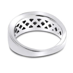 LUXURMAN Anniversary Ring 14K White Gold 3 Row Ladies Diamond Wedding Band 0.6ct 11 LUXURMAN Anniversary Ring 14K White Gold 3 Row Ladies Diamond Wedding Band 0.6ct -Its Hot Jewelry Shop 14k gold 3 row ladies diamond wedding band 06ct backwh