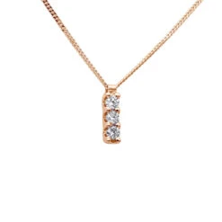 14K Yellow Gold 3 Stone Diamond Journey Pendant For Women 0.3ct -Its Hot Jewelry Shop 14k gold 3 stone diamond journey pendant 030ct p 28043 ro