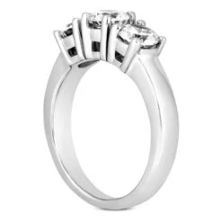 Thin 14K White Gold 3 Stone Diamond Ring 0.75ct -Its Hot Jewelry Shop 14k gold 3 stone diamond ring 075ct p 25452 back white 20220426