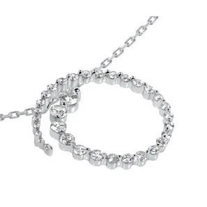14K White Gold 33 Stone Diamond Journey Necklace 1.50ct 5 14K White Gold 33 Stone Diamond Journey Necklace 1.50ct - Image 3