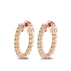 14K Yellow Gold 3/4in Inside Out Yellow Diamond Hoop Earrings 1 Carat By Luxurman 10 14K Yellow Gold 3/4in Inside Out Yellow Diamond Hoop Earrings 1 Carat By Luxurman -Its Hot Jewelry Shop 14k gold 34in inside out yellow diamond hoop earrings 1 carat by luxurman ro