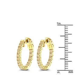 14K Yellow Gold 3/4in Inside Out Yellow Diamond Hoop Earrings 1 Carat By Luxurman 13 14K Yellow Gold 3/4in Inside Out Yellow Diamond Hoop Earrings 1 Carat By Luxurman -Its Hot Jewelry Shop 14k gold 34in inside out yellow diamond hoop earrings 1 carat by luxurman rulerye