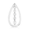14K White Gold Unique 5 Stone Diamond Journey Necklace 0.50ct