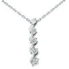 14K White Gold 5 Stone Diamond Journey Pendant 0.33ct -Its Hot Jewelry Shop 14k gold 5 stone diamond journey pendant 033ct p 28039 white 20220426