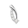 14K White Gold 5 Stone Diamond Journey Pendant 0.52ct