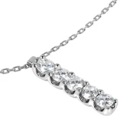14K White Gold Designer 5 Stone Diamond Journey Pendant 0.75ct 11 14K White Gold Designer 5 Stone Diamond Journey Pendant 0.75ct -Its Hot Jewelry Shop 14k gold 5 stone diamond journey pendant 075ct p 28021 back white 20220426