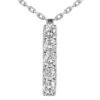 14K White Gold Designer 5 Stone Diamond Journey Pendant 0.75ct