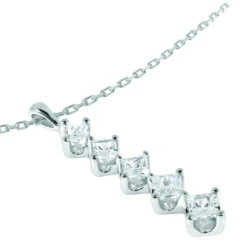 14K White Gold 5 Stone Diamond Journey Pendant For Women 1.08ct 7 14K White Gold 5 Stone Diamond Journey Pendant For Women 1.08ct -Its Hot Jewelry Shop 14k gold 5 stone diamond journey pendant 108ct p 28134 additional white