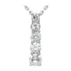 14K White Gold Handmade Unique 5 Stone Diamond Journey Pendant 1ct -Its Hot Jewelry Shop 14k gold 5 stone diamond journey pendant 1ct p 28122 white 20220426