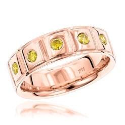 14K Yellow Gold 5 Yellow Diamond Wedding Band 0.3ct Comfort Fit Five Stone Ring 10 14K Yellow Gold 5 Yellow Diamond Wedding Band 0.3ct Comfort Fit Five Stone Ring -Its Hot Jewelry Shop 14k gold 5 yellow diamond wedding band 03ct comfort fit five stone ring ro
