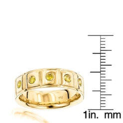 14K Yellow Gold 5 Yellow Diamond Wedding Band 0.3ct Comfort Fit Five Stone Ring 13 14K Yellow Gold 5 Yellow Diamond Wedding Band 0.3ct Comfort Fit Five Stone Ring -Its Hot Jewelry Shop 14k gold 5 yellow diamond wedding band 03ct comfort fit five stone ring rulerye