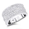 14K White Gold 7 Row Ladies Diamond Ring 2ct Band -Its Hot Jewelry Shop 14k gold 7 row ladies diamond ring 24ct band wh
