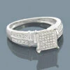 14K White Gold Affordable Diamond Engagement Ring 0.40ct