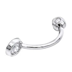 14K White Gold Diamond Belly Button Peircing Ring 0.66ct -Its Hot Jewelry Shop 14k gold and diamond belly button peircing ring 066ct p 5860 backwh