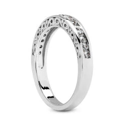 Thin 14K White Gold Antique Diamond Engagement Band 0.34ct -Its Hot Jewelry Shop 14k gold antique diamond engagement band 034ct p 24410 back white 20220426