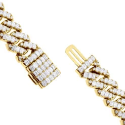 14K Yellow Gold Baguette Diamond Cuban Link Chain 12mm 1/2in 52.6ct 15 14K Yellow Gold Baguette Diamond Cuban Link Chain 12mm 1/2in 52.6ct -Its Hot Jewelry Shop 14k gold baguette diamond cuban link chain 12mm 12in 526ct 804086 clasp yellow