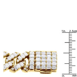 14K Yellow Gold Baguette Diamond Cuban Link Chain 12mm 1/2in 52.6ct 14 14K Yellow Gold Baguette Diamond Cuban Link Chain 12mm 1/2in 52.6ct -Its Hot Jewelry Shop 14k gold baguette diamond cuban link chain 12mm 12in 526ct 804086 ruler yellow
