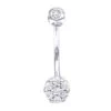 14K White Gold Belly Button Ring With Diamonds 0.5ct -Its Hot Jewelry Shop 14k gold belly ring with diamonds 035ct p 5863 wh