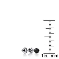 14K White Gold Black Diamond Earrings Bezel Set Studs 0.50ct -Its Hot Jewelry Shop 14k gold black diamond earrings bezel set studs 050ct p 6045 rulerwh
