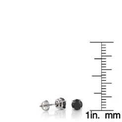14K White Gold Black Diamond Earrings Prong Set Studs 0.50ct -Its Hot Jewelry Shop 14k gold black diamond earrings prong set studs 050ct p 6052 rulerwh