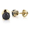 14K Yellow Gold Black Diamond Earrings Prong Set Studs 1.25ct -Its Hot Jewelry Shop 14k gold black diamond earrings prong set studs 125ct p 6055 ye